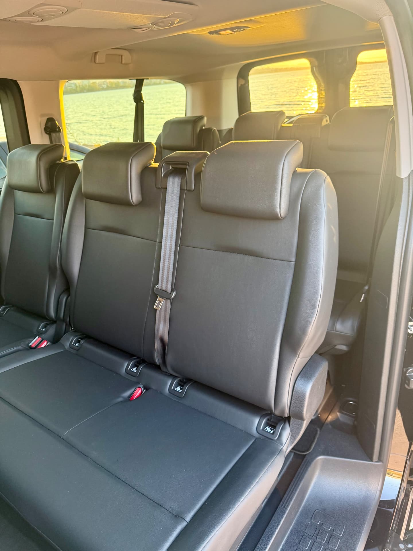 Interior seating of the transfer van